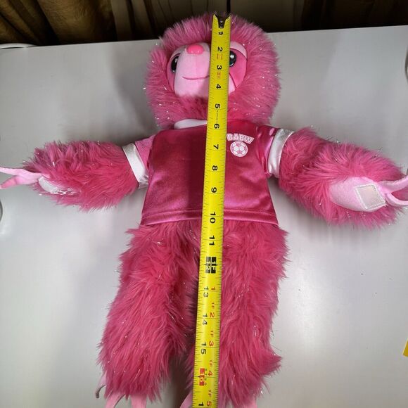 Build-A-Bear Pink Sparkle Sloth Plush 18" BABW Stuffed Animal Toy - Picture 11 of 12